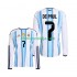 Camisola Argentina Rodrigo De Paul 7 Homem Equipamento Primeiro Copa do Mundo 2026 Manga Comprida